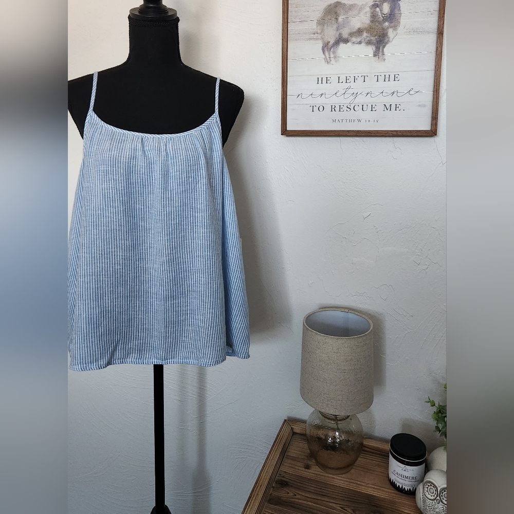 NWT A.N.A. LINEN BLEND TANK TOP